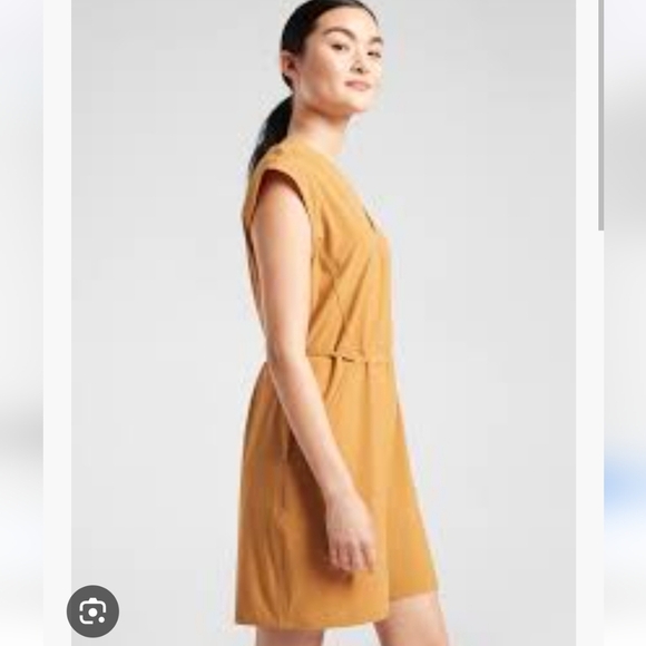 ATHLETA Marlow Romper In Tuscan Gold. Size Large. NWT - Picture 5 of 11